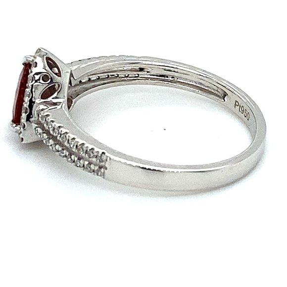 Certified Padparadscha Sapphire 1.00ct Ring - Picture 5 of 9